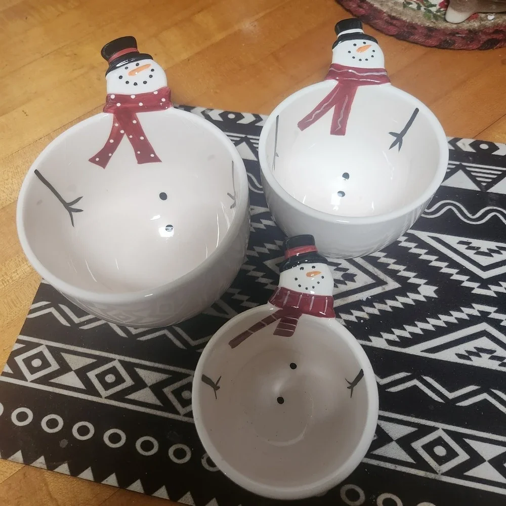 cracker barrel snowman bowls